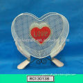 White Metal Mesh Heart Shape Holder with Love Letters